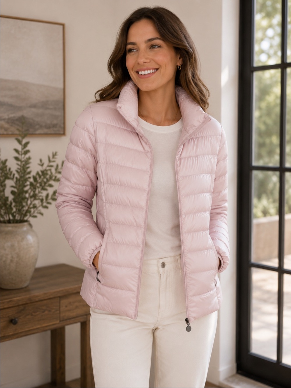 Uniqlo Light Pink Women's Packable Puffer Jacket
